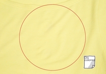 イッセイミヤケISSEY MIYAKE ストレッチレーヨン切替５部袖Tシャツ 黄2 【レディース】_画像4