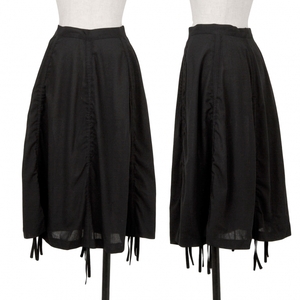  Jean-Paul Gaultier famJean Paul GAULTIER FEMME wool gya The - design skirt black 40 [ lady's ]