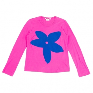  Comme des Garcons COMME des GARCONS flower flocky print cut and sewn pink blue XS [ lady's ]