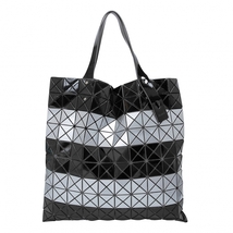 バオバオ イッセイミヤケ BAO BAO ISSEY MIYAKE プリズム10×10ルーセントトートバッグ シルバー黒 【レディース】_画像1