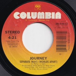 Journey Separate Ways / Frontiers Columbia US 38-03513 203655 ROCK POP ロック ポップ レコード 7インチ 45