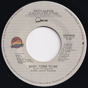 Patti Austin Baby, Come To Me / Solero Qwest US QWE50036 203669 SOUL ソウル レコード 7インチ 45