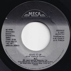 KC Give It Up / Uptight MECA US S-1001 203687 SOUL FUNK ソウル ファンク レコード 7インチ 45