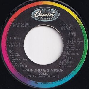 Ashford & Simpson Solid / (Dub Version) Capitol US B-5397 203846 SOUL FUNK ソウル ファンク レコード 7インチ 45