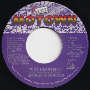 Smokey Robinson One Heartbeat / Love Will Set You Free Motown US 1897 MF 203956 SOUL ソウル レコード 7インチ 45