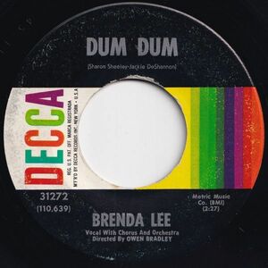 Brenda Lee Dum Dum / Eventually Decca US 31272 203989 R&B R&R レコード 7インチ 45