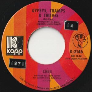 Cher Gypsys, Tramps & Thieves / He'll Never Know Kapp US K-2146 204003 ROCK POP ロック ポップ レコード 7インチ 45