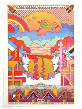 レア★1970年代 ピーターマックス ビンテージ ポスター 絵画 アート 虹船山 自然 サイケ USA雑貨インテリア_画像1