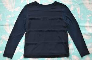 *COMME CA DU MODE Comme Ca Du Mode *... navy blue navy blue color long sleeve cut and sewn * on goods blouse is seen / front surface two -ply /M size 9 number * little gift ..*