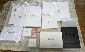 非売品★Dior　・シルクシュシュ・オリジナルミラー　・ショッパー3種類6個枚・プレゼント用BOX（Diorロゴ入り緩衝材入）１個