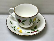 未使用　訳あり！！　Noritake　ノリタケ　コンテンポワリ―　フルーツ柄　C＆S　 ボーンチャイナ　ホワイト　C＆S　計2客　_画像2