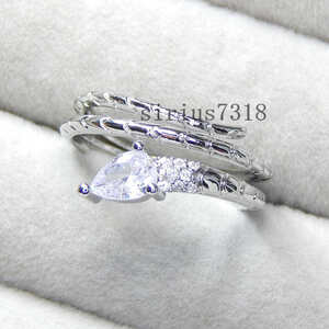  re-arrival * new goods * free shipping finest quality. excellent article .. carefuly selected rare goods . design CZ white diamond ring ring zirconia silver lady's 