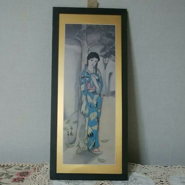 竹久夢二・白夜(印刷) 壁掛け