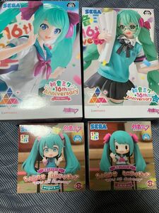 初音ミクシリーズ　16th フィギュア　4個セット ルミナスタ　ちょこのせ　ミニフィギュア　初音ミク　KEI ぶーた　セガ