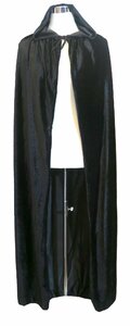 新品 マント ベロア素材 超ロング丈 752 黒 ブラック コスプレ ステージ衣装 ヴィジュアル系 マキシ丈 仮装 パーティー 魔法使い 地雷系