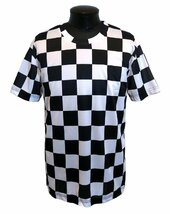 新品 3XLサイズ チェッカーフラッグ Tシャツ 540 白×黒 市松模様 ホワイト ブラック F1 パイロット ポールポジション ロック モード_画像1