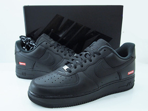 新品 30.5cm Supreme NIKE Air Force 1 Low SP エアフォース1 ロー シュプリーム ナイキ 黒 ブラック Black US12.5 CU9225-001