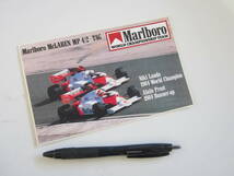 Marlboro マルボロ 1984 1984 N.ラウダ＆A.プロスト マルボロ・マクラーレン ステッカー/デカール 自動車 バイク レーシング F1 ② S64_画像5