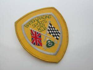 ビンテージ BRMSH&RACING SPORTS CAR CLUB 英国名門モータークラブ チェッカーフラッグ ユニオンフラッグ ワッペン/自働車 レーシング 217