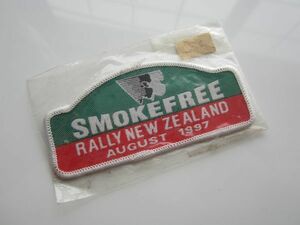 ビンテージ SMOKE FREE RALLY NEW ZEALAND ニュージーランド 1997 タバコ ワッペン/バイク 自動車 レーシング 205