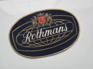 【大きめ・中古】Rothmans ロスマンズ タバコ ビール レーシング ロゴ ワッペン/自動車 バイク F1 スポンサー レーシング B05