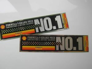 【２枚セット】Shell FORMULA1 フォーミュラ1　NO1 ステッカー/デカール 自動車 バイク オートバイ レーシング ビンテージ S31