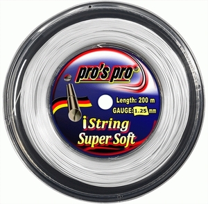 ★pro'spro iString Super soft 200m 1.25mm ポリエステル 白★