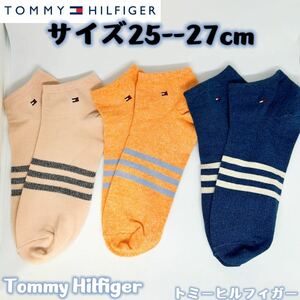 トミーヒルフィガー　Tommy Hilfiger メンズ　ソックス　靴下　3ペア