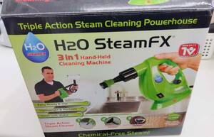 #872【美品】H2O SteamFX スチーマー 清掃　緑 内側未開封　掃除用