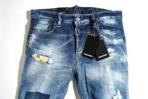 【新品/正規品】D2新モデル 9.5万 46 Dsquared2 ディースクエアード SAILOR JEAN S74LB1057 ラグジュアリー ストレッチ デニム イタリア製