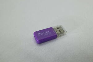 micro SD USB カードリーダー USB2.0 パープル 送料84円～
