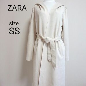 【最終価格】ZARA(ザラ) スウェード調 ノーカラー ガウンコート ロングコート 羽織もの