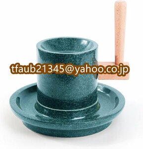 小石臼、青石茶臼、手 bucket茶セット、茶挽き円盤、家庭用製茶器,S( 13*25cm)、抹茶、小石臼