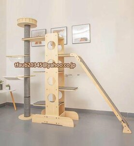  cat tower strong .. put The Aristocats tower wooden pretty flax cord nail .. ball cat bed safety safety pet accessories 