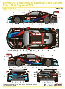 SKdecal SK24126 BMW M8 GTE Weather Tech Sport Car Championship Rolex 24 at Daytona 2020