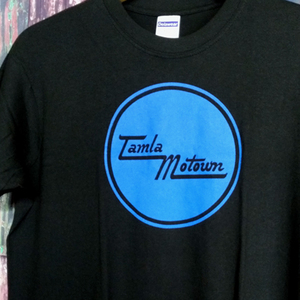 送込 Tamla Motown タムラモータウン 丸ロゴ半袖Tシャツ　黒色　Mサイズ 