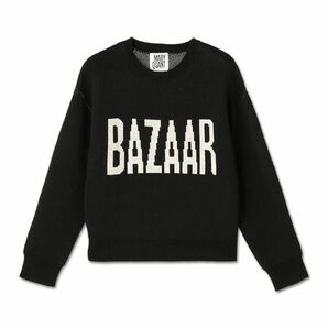 マリークワント BAZAAR ロゴ プルオーバー ニット セーター ブラック　新品未使用品