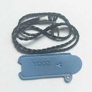 YOOZ ヨーズ　デバイス用　ネックストラップ　レザーケース　青　ブルー