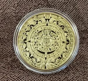 Art hand Auction moneda de oro azteca, trabajos hechos a mano, interior, bienes varios, ornamento, objeto