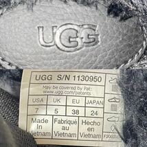 【新品同様】 UGG FUZZ SUGAR CLOG アグ　ファズ シュガー クロッグ　サンダル　スリッポン　厚底　24cm ブラック　＊7_画像10