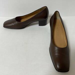 [ beautiful goods ]a.testonia* test -ni heel pumps leather shoes leather pumps original leather 35 22~22.5cm Brown tea *N