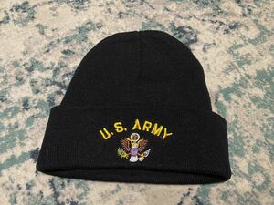 US ARMY ニットキャップ 刺繍 ビーニー Beanie ニット帽 新品 未使用品 軍物 アメリカ USA アメリカ軍 ミリタリー military