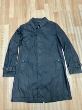 【Traditional Weatherwear トラディショナル ウェザーウェア】ステンカラー コート size38 ブラック BLACK ポリウレタンコーティング_画像1