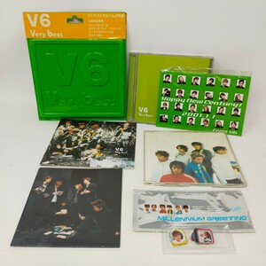 V6 CD 2個セット Very best ベストアルバム ２枚組 MILLENIUM GREETING ディスコグラフィー ステッカーフレーク シール　①　 S