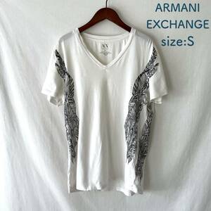 ■ ARMANI EXCHANGE ■ Tシャツ ■ サイズS ■ 刺繍 フェザープリント ■ アルマーニ エクスチェンジ ■