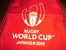 RUGBY WORLD CUP JAPAN 日本 2019 ラグビー ワールドカップ ジャパン ナップサック バッグ ポーチ 巾着袋 RWC正規品 RED 未使用品 _画像3