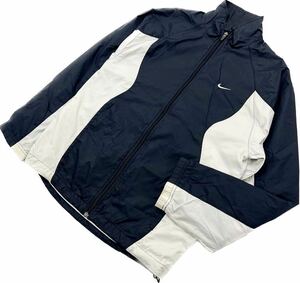 NIKE ☆ ベーシック ヘビロテ ウィンドブレーカー ジャケット ネイビー グレー S スポーツ ランニング トレーニング 定番 ナイキ■F205