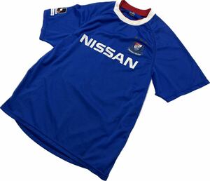 横浜マリノス ☆ NISSAN スポンサー サッカー 日本代表 中澤 22番 Tシャツ ユニフォーム 半袖 M ブルー 横浜開港150周年 Jリーグ■FB48