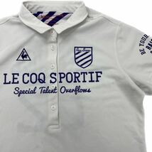 le coq sportif ☆ 春夏 快適◎ ストレッチ 半袖 シャツ ホワイト LL レディース 運動 ゴルフ トレーニング ルコックスポルティフ■FB74_画像2