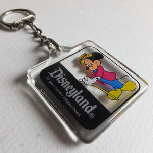  Disney Land Mickey 80S Vintage брелок для ключа прозрачный retro 